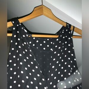 Theory silk polka dot midi dress sz 4